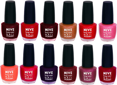 

Nive Colour Blast Nail Lacquer (Set of 12 Nail Polish) 1105201707 Multicolor(Pack of 12)