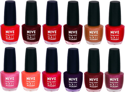

Nive Colour Blast Nail Lacquer (Set of 12 Nail Polish) 1105201706 Multicolor(Pack of 12)