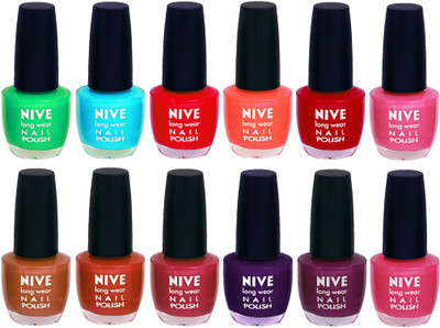 

Nive Colour Blast Nail Lacquer (Set of 12 Nail Polish) 1105201750 Multicolor(Pack of 12)