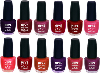 

Nive Colour Blast Nail Lacquer (Set of 12 Nail Polish) 1105201715 Multicolor(Pack of 12)