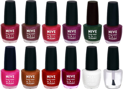 

Nive Colour Blast Nail Lacquer (Set of 12 Nail Polish) 1105201733 Multicolor(Pack of 12)