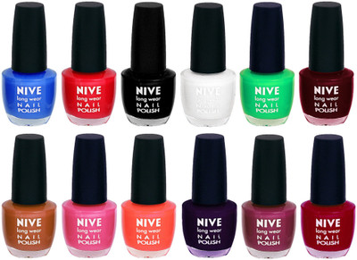 

Nive Colour Blast Nail Lacquer (Set of 12 Nail Polish) 1105201746 Multicolor(Pack of 12)