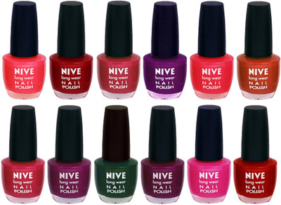 

Nive Colour Blast Nail Lacquer (Set of 12 Nail Polish) 1105201761 Multicolor(Pack of 12)