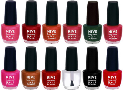 Nive Colour Blast Nail Lacquer (Set of 12 Nail Polish) 1105201757 Multicolor(Pack of 12)
