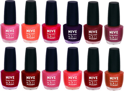 Nive Colour Blast Nail Lacquer (Set of 12 Nail Polish) 1105201712 Multicolor(Pack of 12)