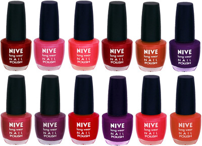 

Nive Colour Blast Nail Lacquer (Set of 12 Nail Polish) 1105201719 Multicolor(Pack of 12)
