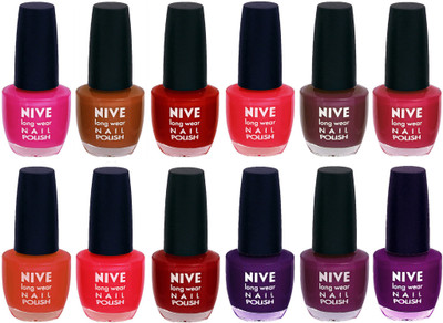 

Nive Colour Blast Nail Lacquer (Set of 12 Nail Polish) 1105201748 Multicolor(Pack of 12)