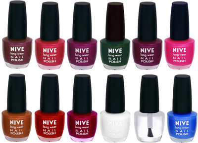 

Nive Colour Blast Nail Lacquer (Set of 12 Nail Polish) 1105201734 Multicolor(Pack of 12)