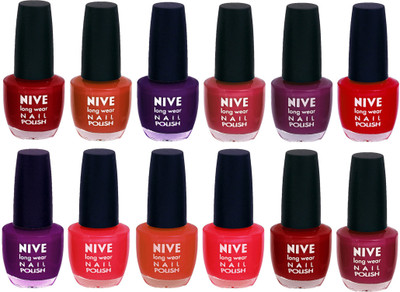 

Nive Colour Blast Nail Lacquer (Set of 12 Nail Polish) 1105201722 Multicolor(Pack of 12)