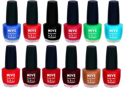 

Nive Colour Blast Nail Lacquer (Set of 12 Nail Polish) 1105201745 Multicolor(Pack of 12)