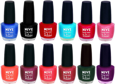 

Nive Colour Blast Nail Lacquer (Set of 12 Nail Polish) 1105201759 Multicolor(Pack of 12)