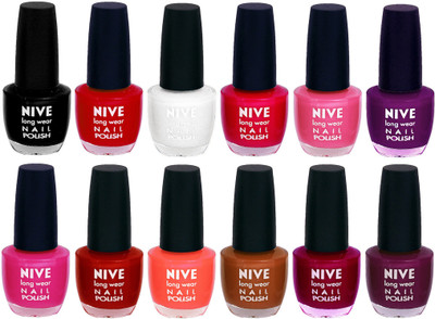

Nive Colour Blast Nail Lacquer (Set of 12 Nail Polish) 1105201762 Multicolor(Pack of 12)