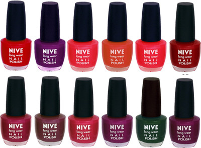 

Nive Colour Blast Nail Lacquer (Set of 12 Nail Polish) 1105201727 Multicolor(Pack of 12)