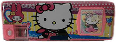 

Kids Mandi 0129 Hello Kitty Art Plastic Pencil Box(Set of 1, Pink)