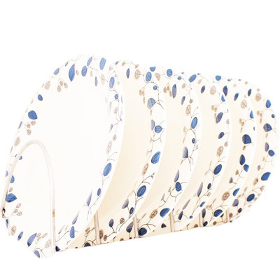 

White Gold Florine Dinner Plates(Pack of 6)