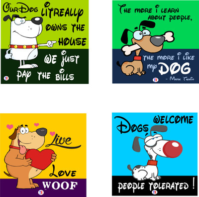 

WE JUST WOOF 1 Paper Print(12 inch X 12 inch, Rolled)