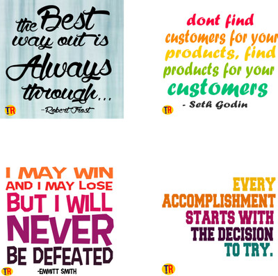 

Thoughtroad ALWAYS FIND NEVER TRY Fridge Magnet Pack of 4