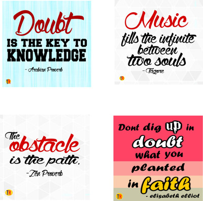 

Thoughtroad DOUBT MUSIC OBSTACLE Fridge Magnet Pack of 4