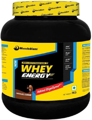 

MuscleBlaze Whey Energy with DigeZyme Whey Protein(1 kg, Chocolate)
