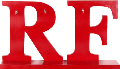 

OSE WALL MOUNTED LATTER DESIGN RACK WITH KEY HOLDER Wooden Wall Shelf(Number of Shelves - 1, Red)