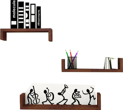 

Junkyard MDF Wall Shelf(Number of Shelves - 3, Brown)