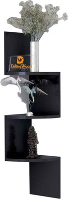 

Junkyard MDF Wall Shelf(Number of Shelves - 1, Black)