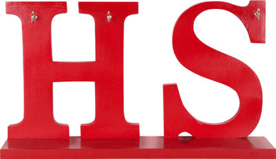 

OSE WALL MOUNTED LATTER DESIGN RACK WITH KEY HOLDER Wooden Wall Shelf(Number of Shelves - 1, Red)