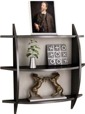 

Junkyard MDF Wall Shelf(Number of Shelves - 1, Black)