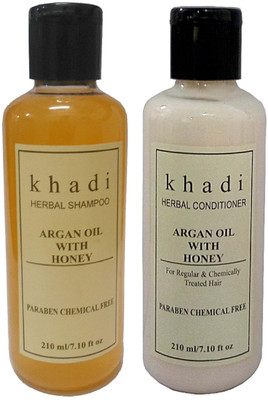 

Khadi Herbal Hair Combo Shampoo & Conditioner Argan Oil with Honey (Paraben Chemical Free)(420 ml)
