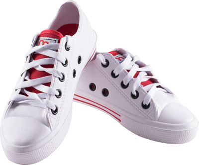 

Go India Store Canvas Shoes For Women(White, Red
