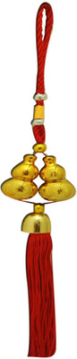 

DivyaMantra Car Decoration Rear View Mirror Hanging Accessories Feng Shui Wu Lou Decorative Showpiece - 30 cm(Plastic, Yellow)