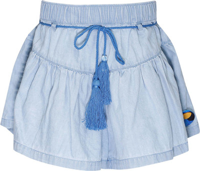 

Life by shoppers Stop Solid Girls Asymetric Blue Skirt, Denimx