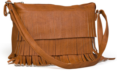

Felicita Women Casual Brown PU Sling Bag