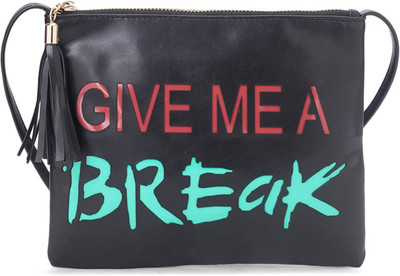 

People Women Casual Black, Blue, Pink PU Sling Bag