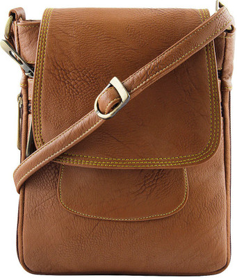 

Bleu Women Casual Brown Leatherette, Polyester Sling Bag