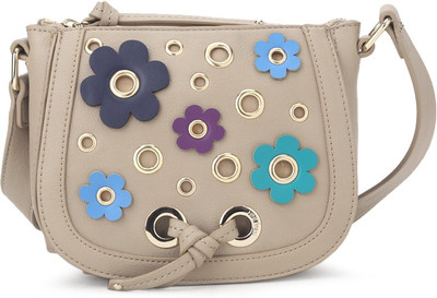 

Nine West Women Casual Beige, Multicolor Genuine Leather Sling Bag