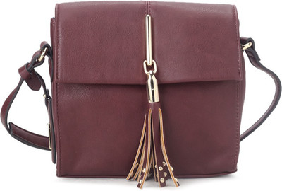 

Allen Solly Women Casual Maroon PU Sling Bag