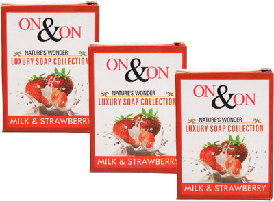 

On&On Natures Luxury Milk and Strawberry(225 g, Pack of 3)