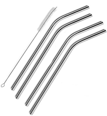 

Deal Empire Bent Drinking Straw(Silver, Pack of 4)