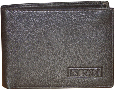 

Kan Black Genuine Leather Wallet/Document Holder for Boys and Men(Black)