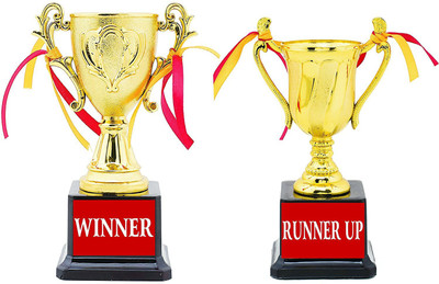 Aark India Winner & Runner Up Trophy/Award/Gift (Set Of Two) (PC 00248) By Aark India Trophy(6.5x5.5 Inches)
