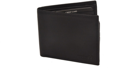 

STREET 99 Men Black Genuine Leather Wallet(16 Card Slots)