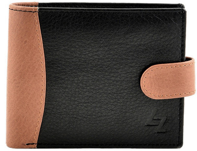 

Leather Zentrum Men Black Genuine Leather Wallet(8 Card Slots)