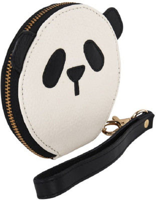 

Chumbak Women Black, White Genuine Leather Wallet