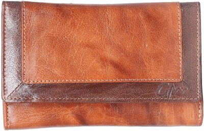 Gentleman Men Tan, Brown Genuine Leather Wrist Wallet(17 Card Slots)