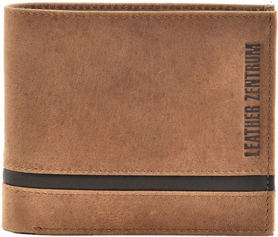 

Leather Zentrum Men Tan Genuine Leather Wallet(7 Card Slots)