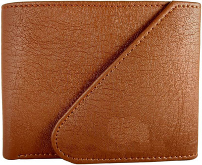 ALIFS Men Tan Artificial Leather Wallet(3 Card Slots)