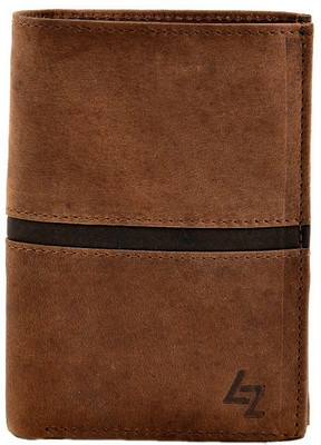 

Leather Zentrum Men Tan Genuine Leather Wallet(9 Card Slots)