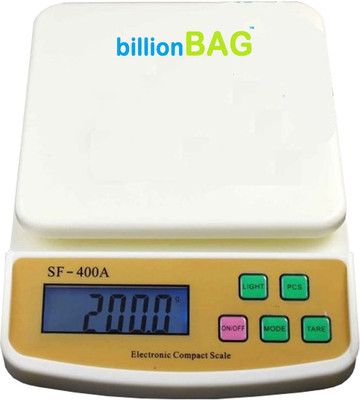 

Billionbag Compact Scale With Backlight 10 kg Digital Multi-Purpose Kitchen Weighing Scale(Off-White)