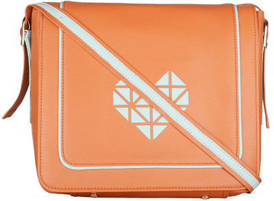 

FIZZA Women's Odd Heart cutout Cross Sling, Tan Brown Sling Bag(Multicolor, 9 inch)